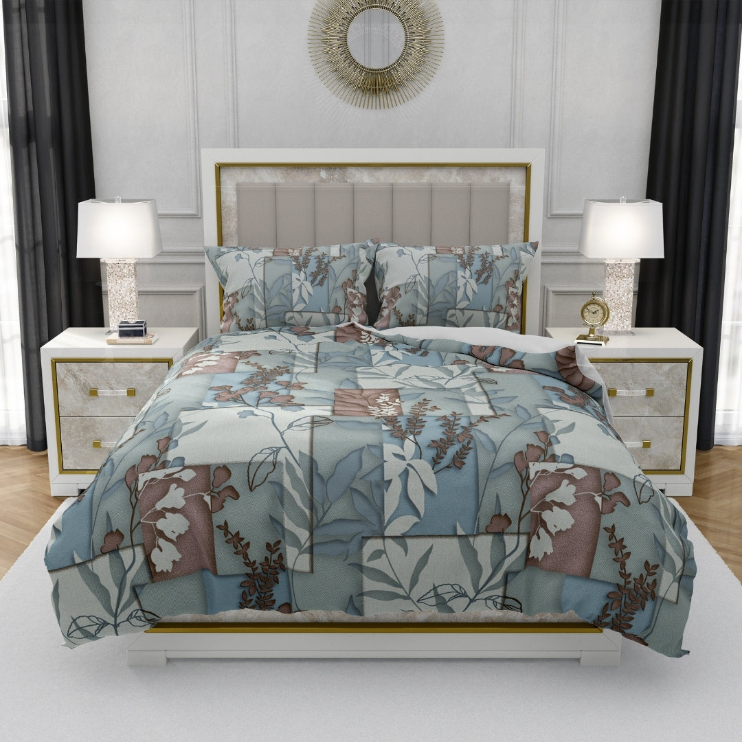 Twilight, TC 300, 100% Pure Cotton Bedsheet with 2 Pillow Covers, 13006