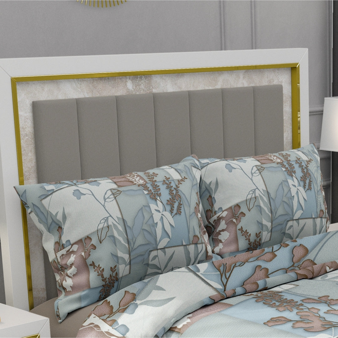 Twilight, TC 300, 100% Pure Cotton Bedsheet with 2 Pillow Covers, 13006