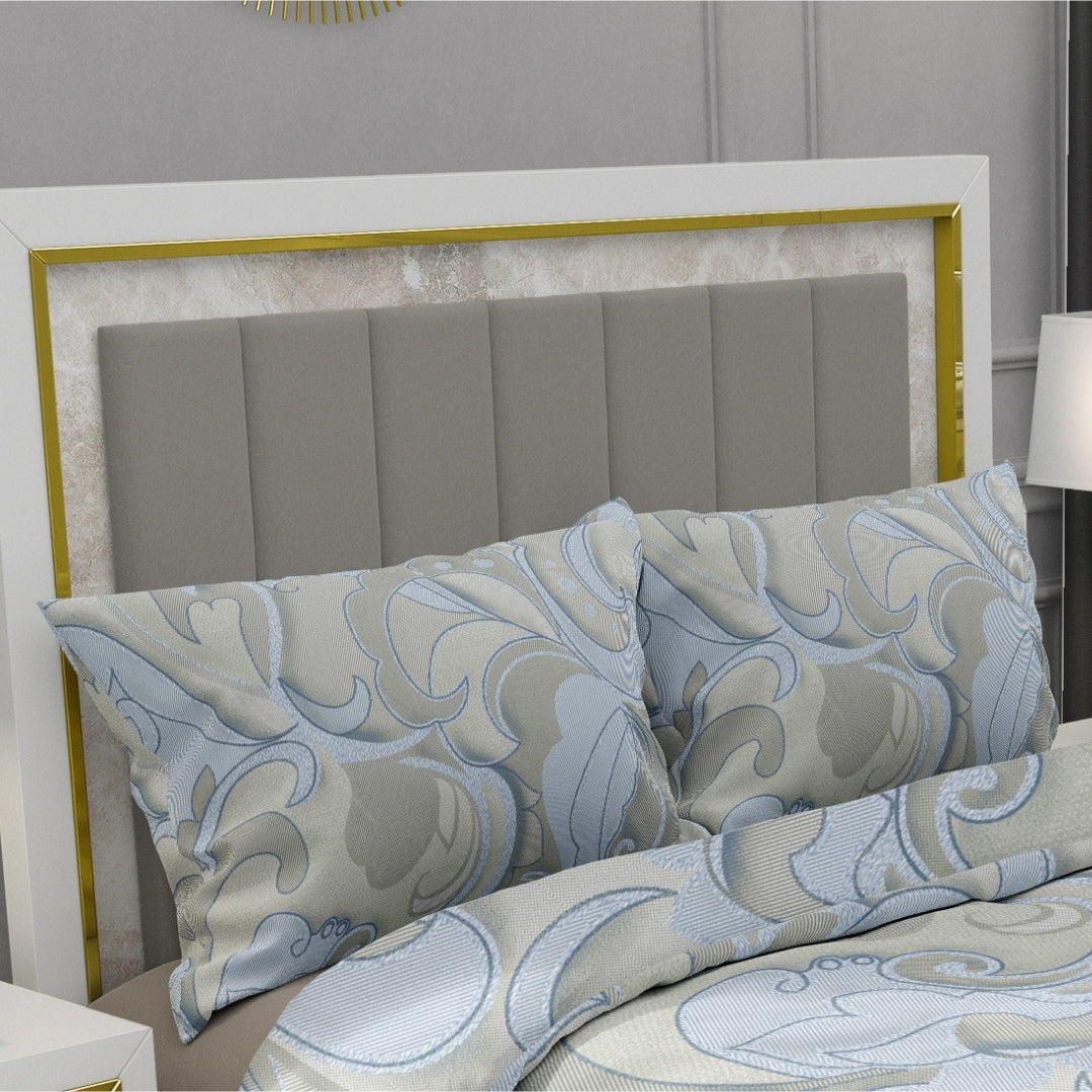 Twilight, TC 300, 100% Pure Cotton Bedsheet with 2 Pillow Covers, 13005