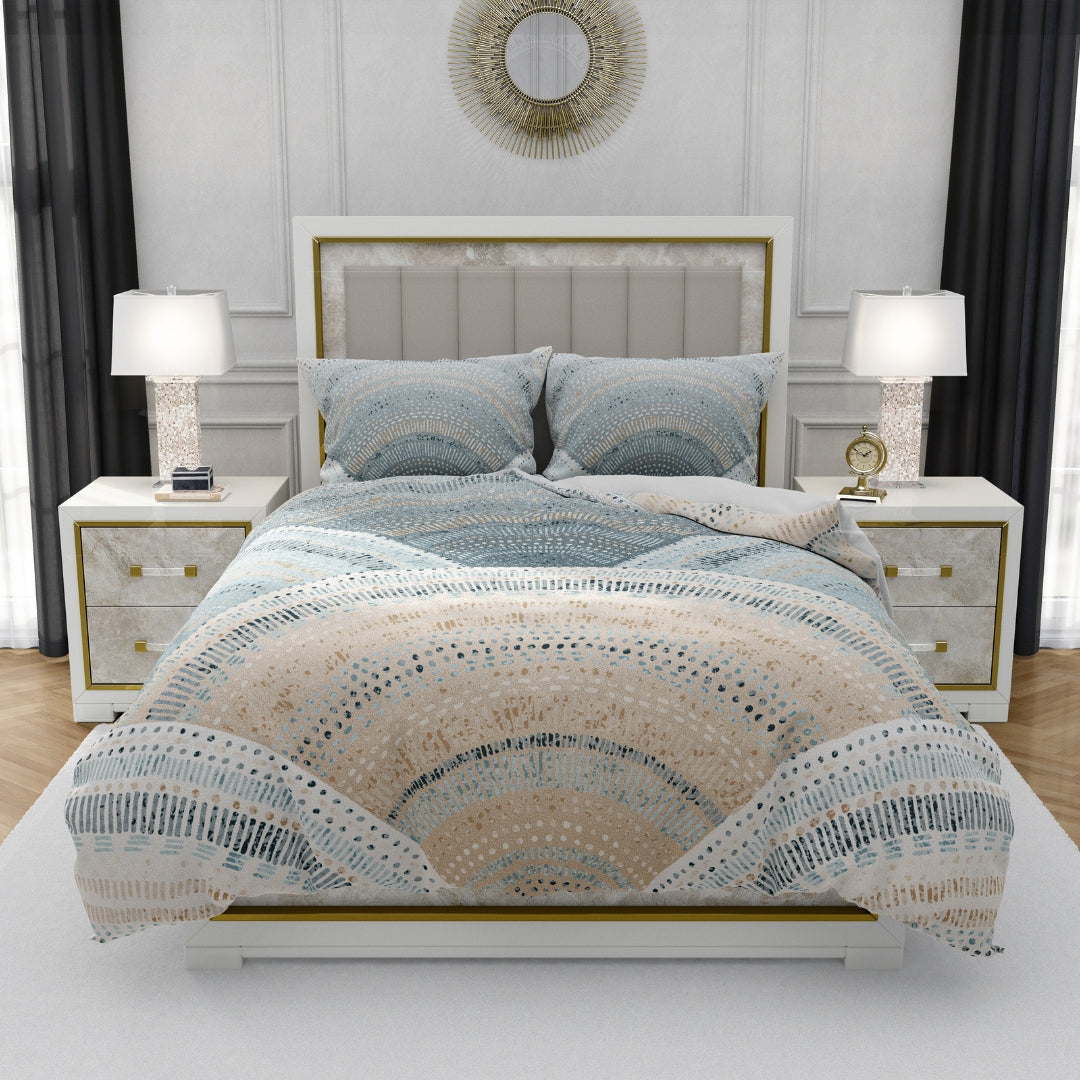 Gamma Elegance, TC 300, 100% Pure Cotton Bedsheet with 2 Pillow Covers, 7001