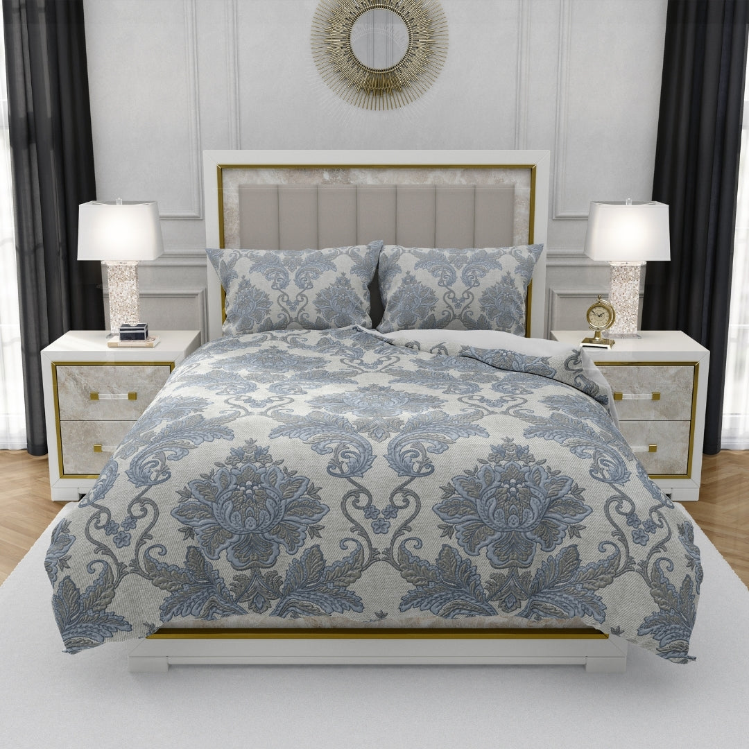 Twilight, TC 300, 100% Pure Cotton Bedsheet with 2 Pillow Covers, 13002