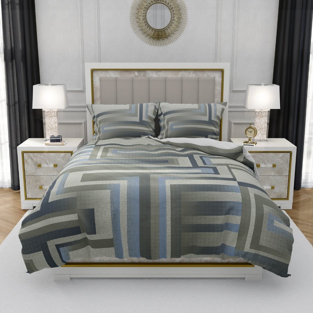 Dream Comfort, TC 300, 100% Pure Cotton Bedsheet with 2 Pillow Covers, 12008