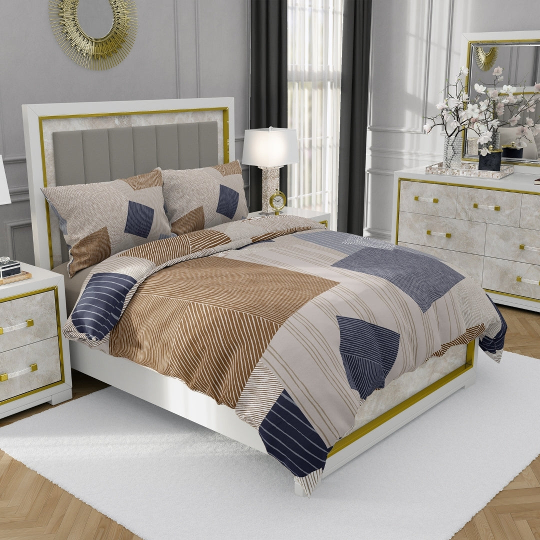 Dream Comfort, TC 300, 100% Pure Cotton Bedsheet with 2 Pillow Covers, 12007