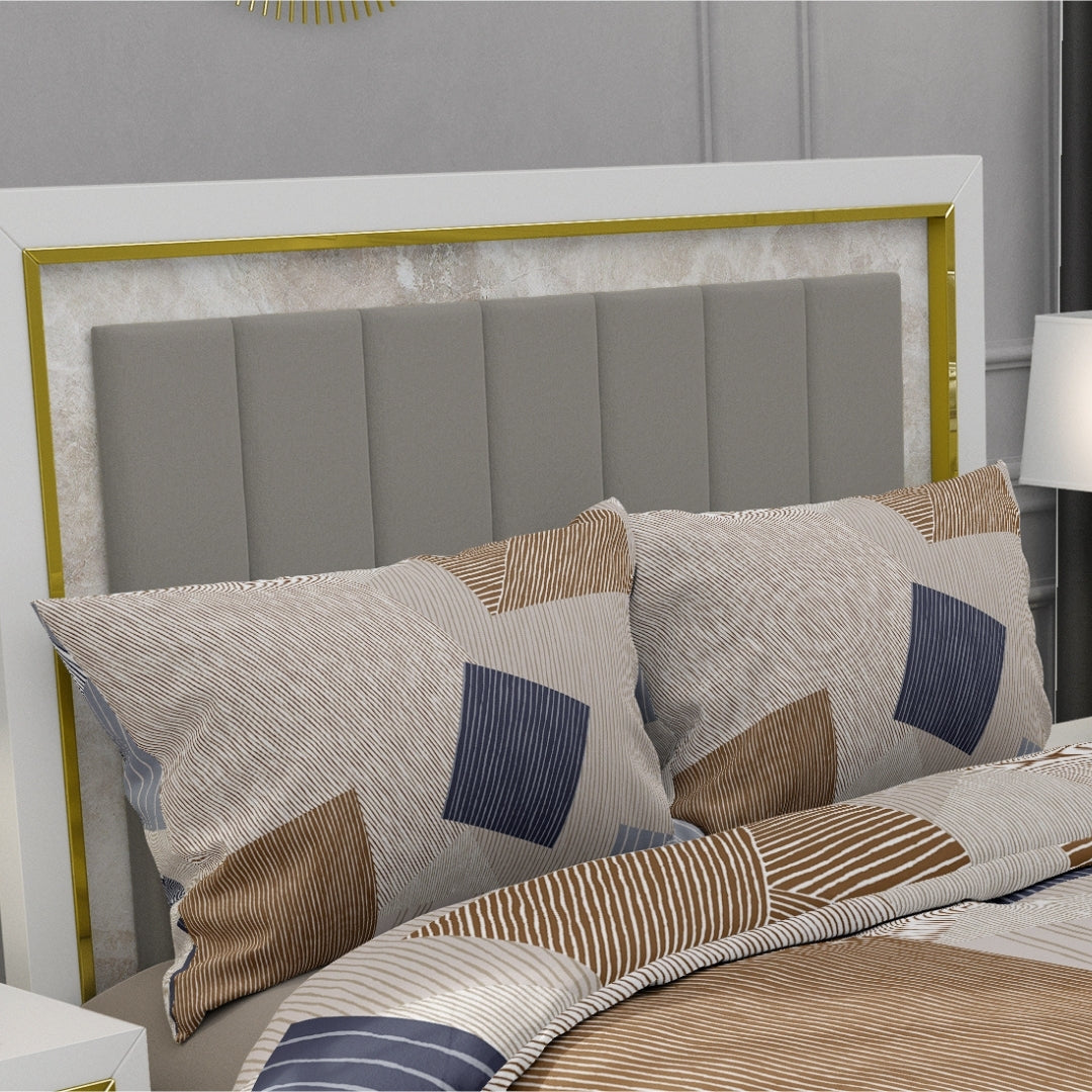 Dream Comfort, TC 300, 100% Pure Cotton Bedsheet with 2 Pillow Covers, 12007