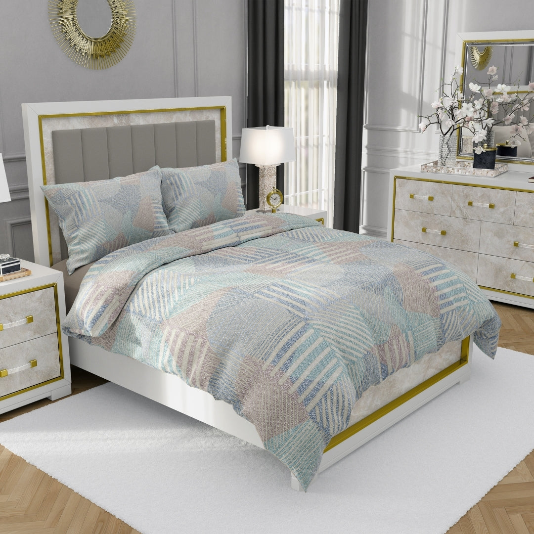 Dream Comfort, TC 300, 100% Pure Cotton Bedsheet with 2 Pillow Covers, 12005