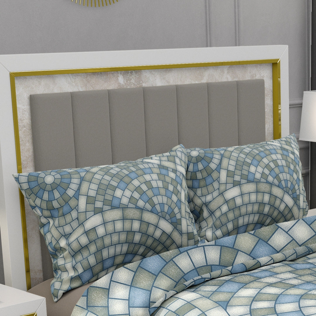 Delta Weave, TC 300, 100% Pure Cotton Bedsheet with 2 Pillow Covers, 9001