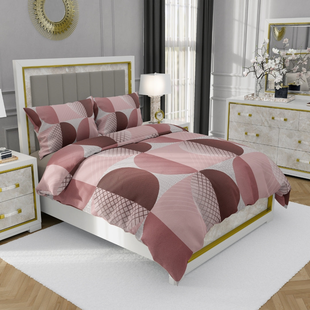 Moon Breeze, 250 TC, 100% Pure Cotton Bedsheet with 2 Pillow Covers, 10010