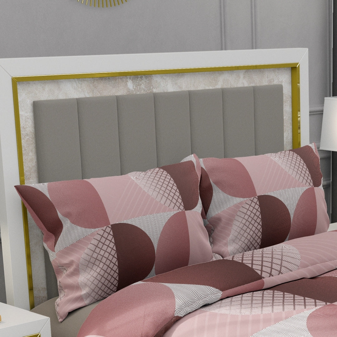 Moon Breeze, 250 TC, 100% Pure Cotton Bedsheet with 2 Pillow Covers, 10010