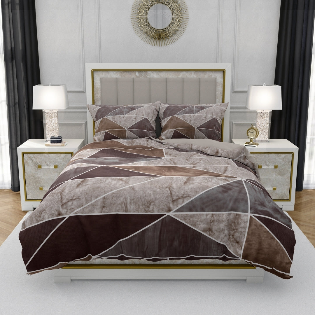 Moon Breeze, TC 250, 100% Pure Cotton Bedsheet with 2 Pillow Covers, 10006