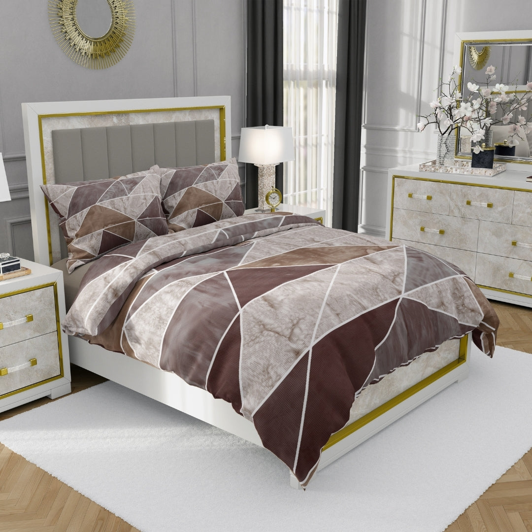 Moon Breeze, TC 250, 100% Pure Cotton Bedsheet with 2 Pillow Covers, 10006