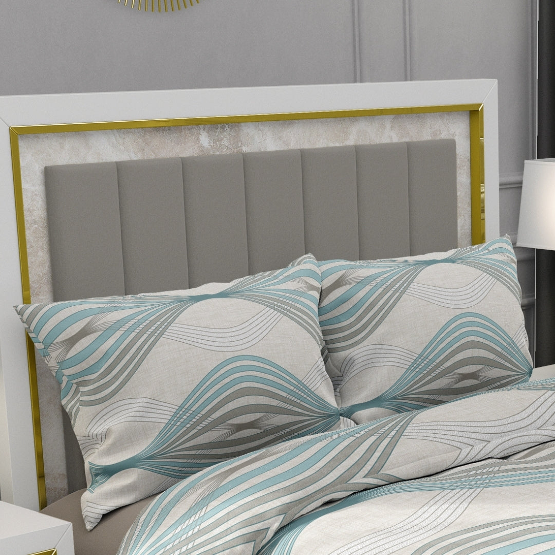 Moon Breeze, TC 250, 100% Pure Cotton Bedsheet with 2 Pillow Covers, 10005