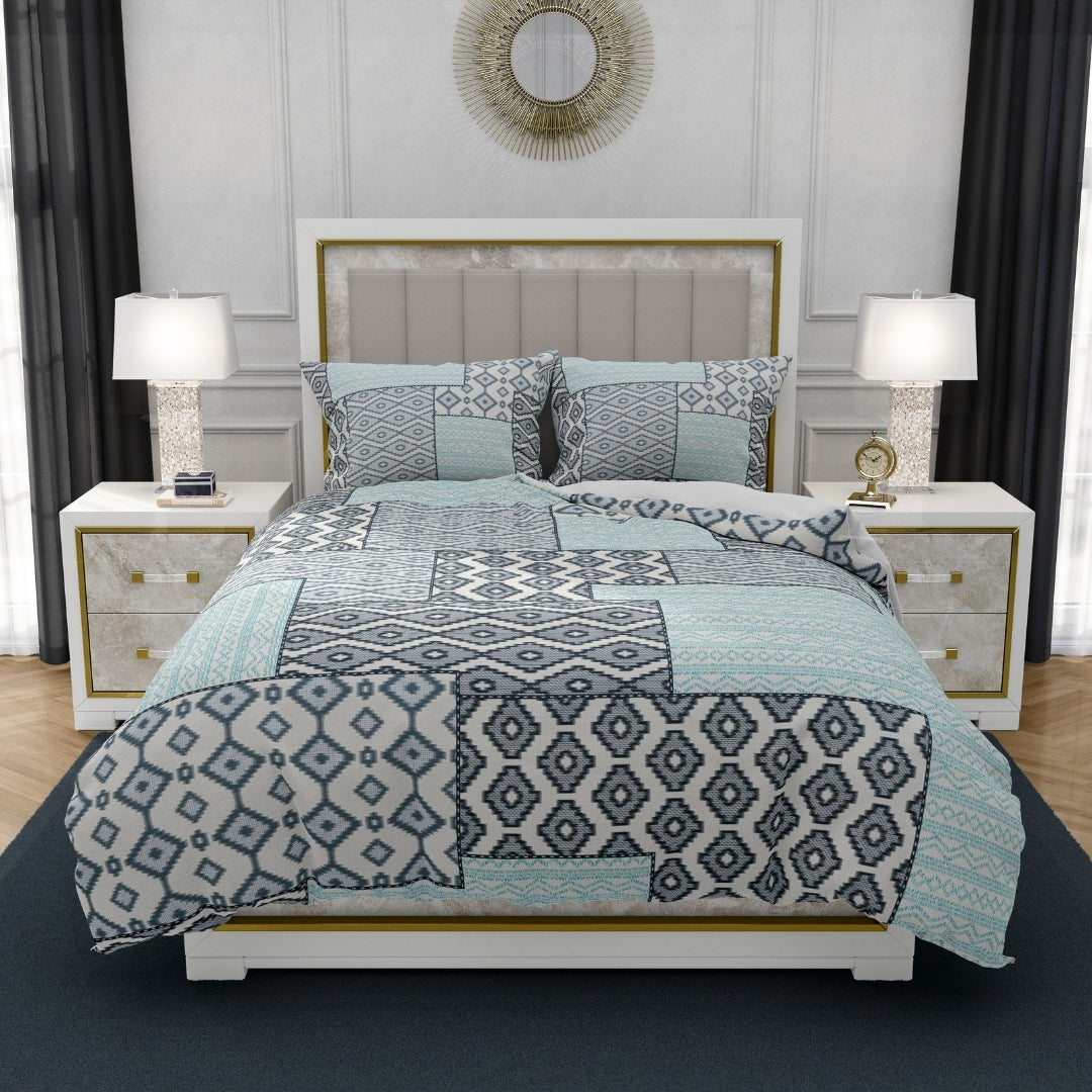 Moon Breeze, TC 250, 100% Pure Cotton Bedsheet with 2 Pillow Covers, 10003