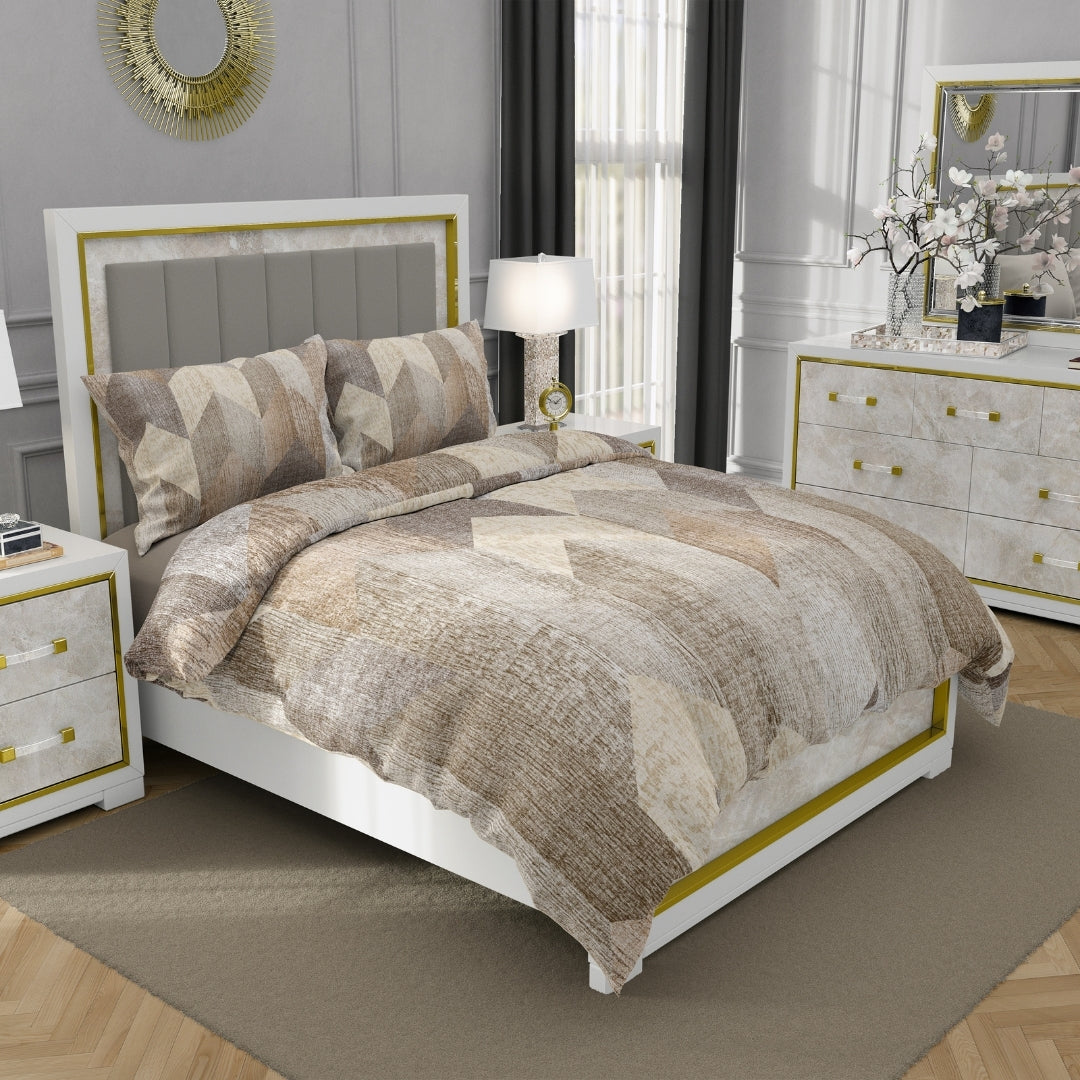 Moon Breeze, TC 250, 100% Pure Cotton Bedsheet with 2 Pillow Covers, 10001